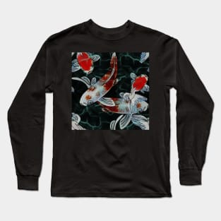 Black Koi Fish Long Sleeve T-Shirt